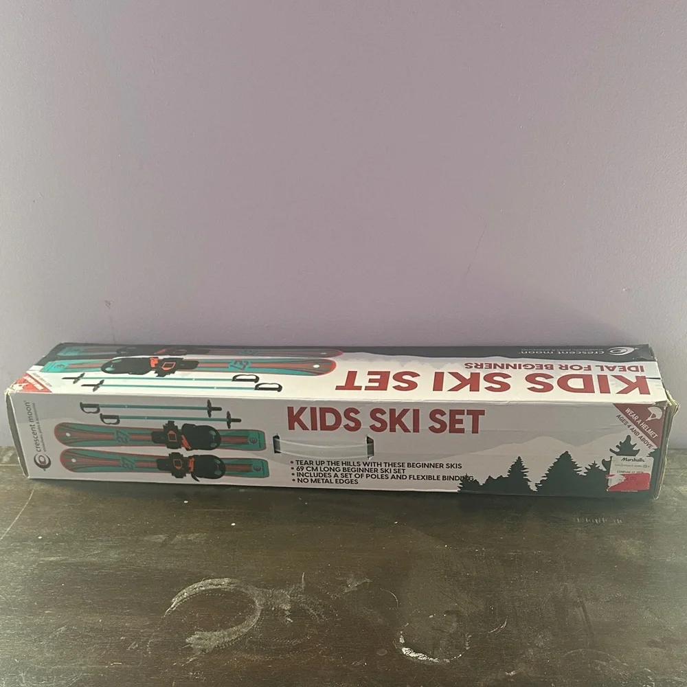 Crescent Kids Ski Set - Red and Black - Picture 2 of 4